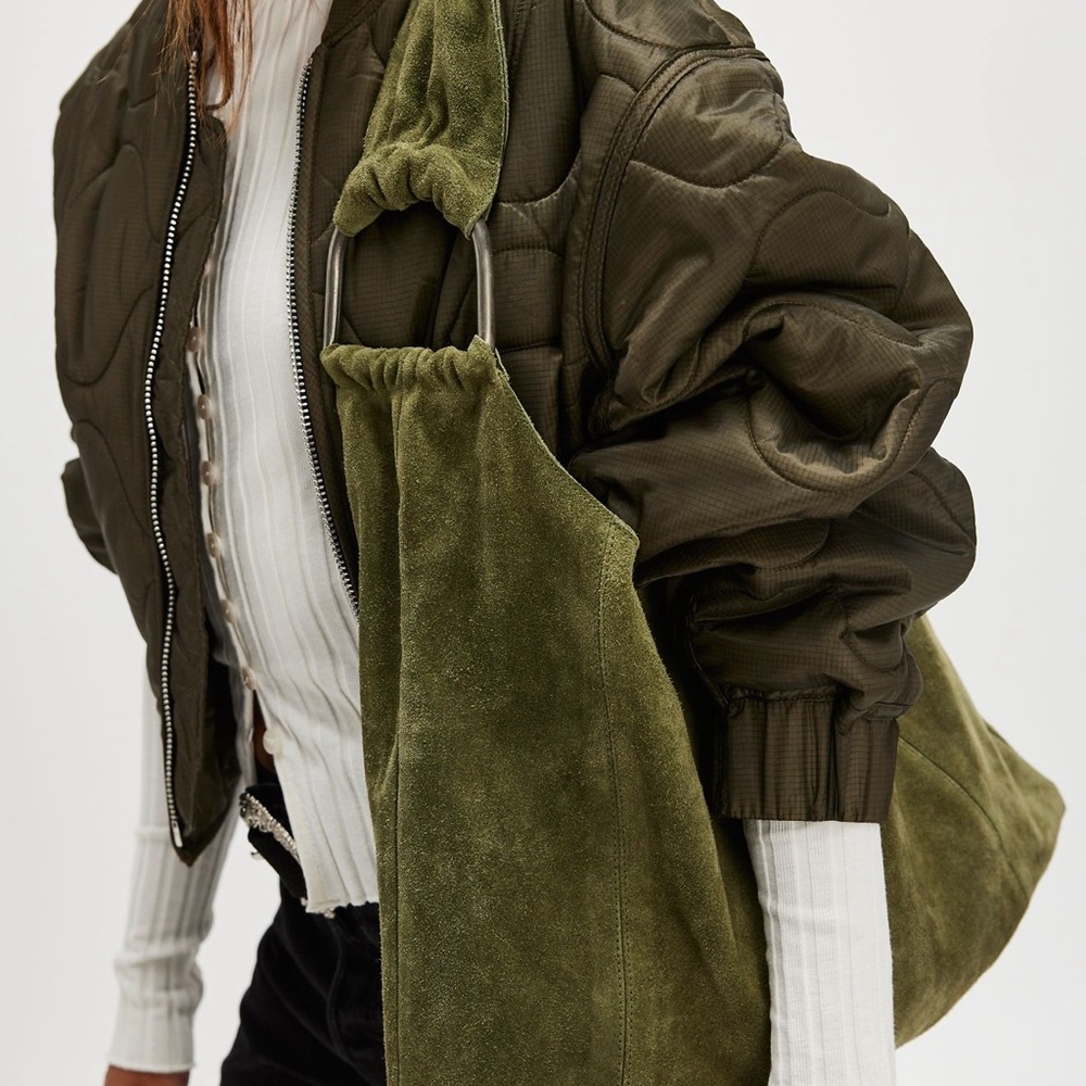 Free People Olive Green Shoulder Bag - Picture 3 of 6